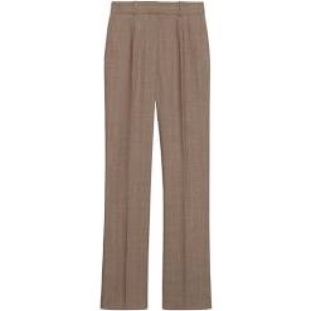 Sandro Paris Taupe Wool Twill Straight Sz 40 NWT